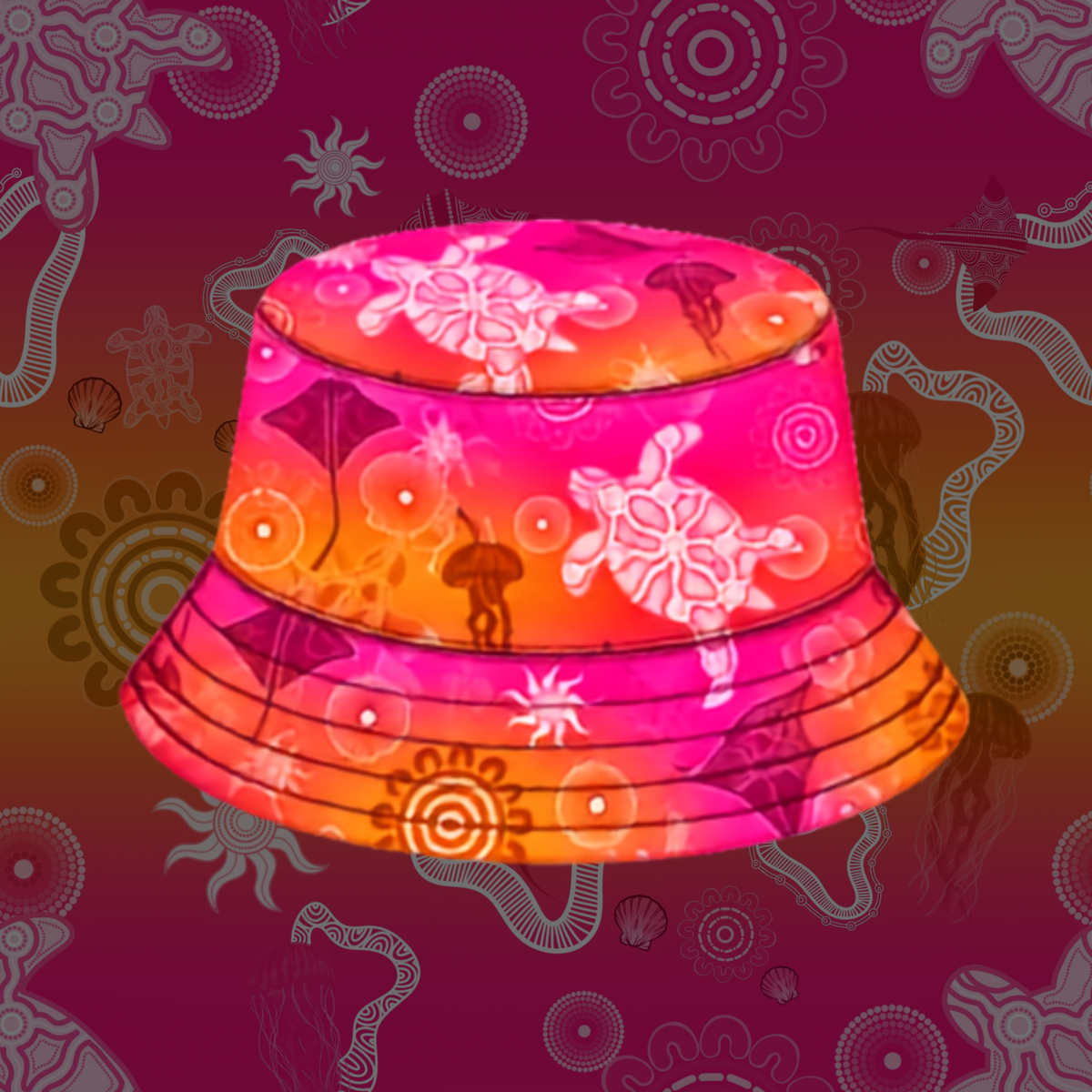 Sunset Blush - Swim Bucket Hat