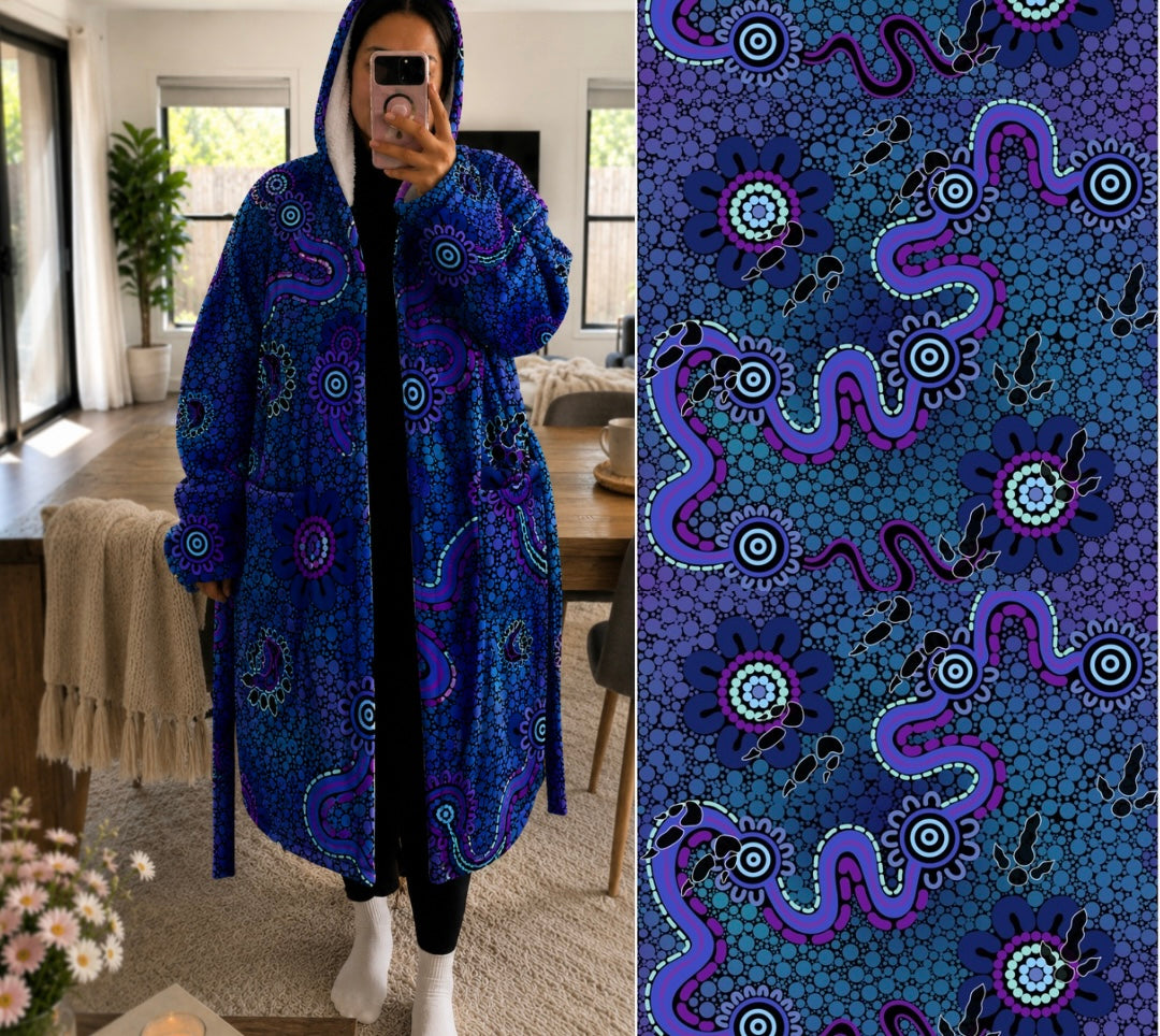 Oversized Hooded Robe - Midnight Dreaming🌙