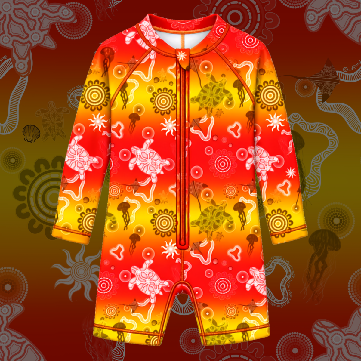 Golden Hour - Long Sleeve Zip One Piece