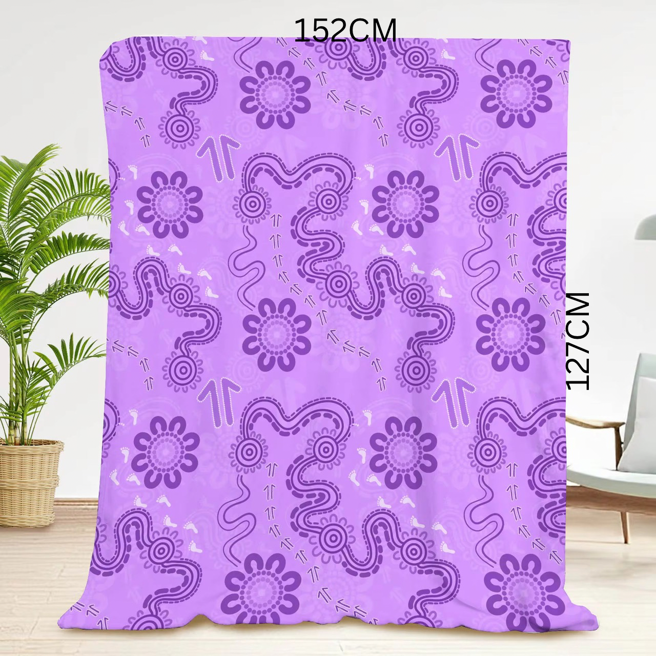 Minky Blanket - Sacred Paths Purple