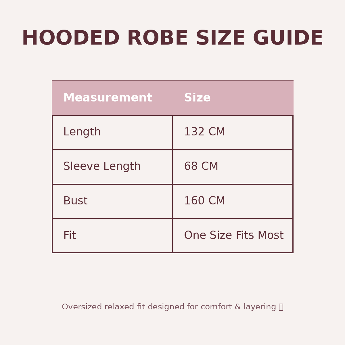 Hooded Robe - Desert Rose (PRE ORDER)