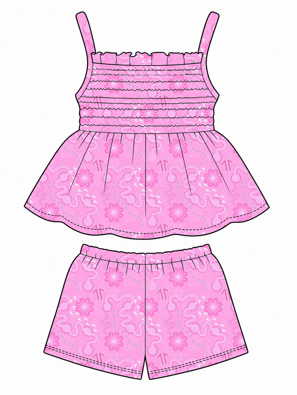 Sacred Paths Shorts Set