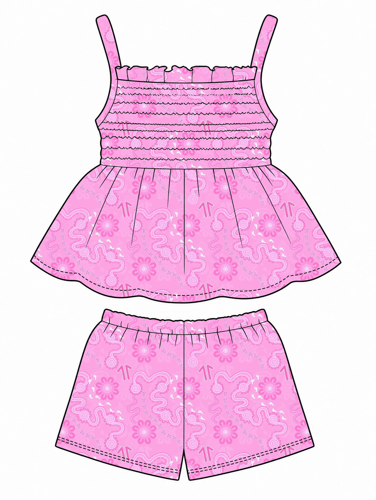Sacred Paths Shorts Set