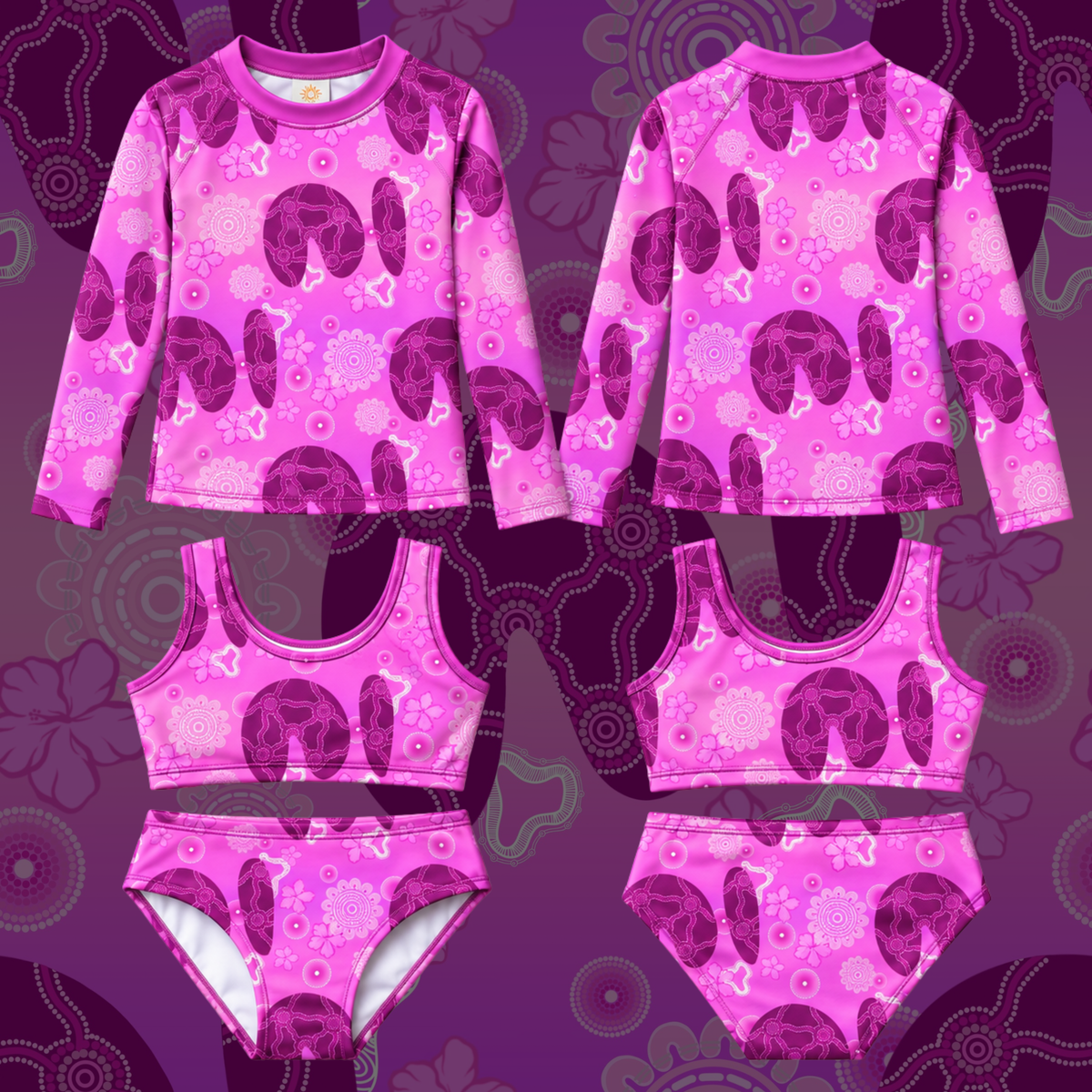 Sunset Bloom - Classic 3-Piece Rashie Set