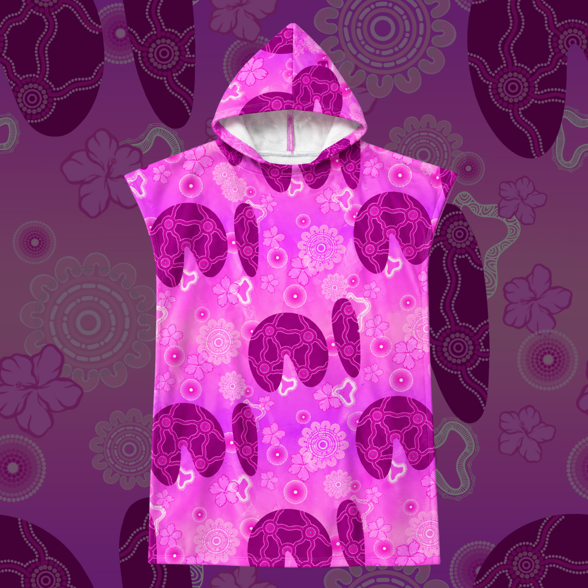 Sunset Bloom - Hooded Towel