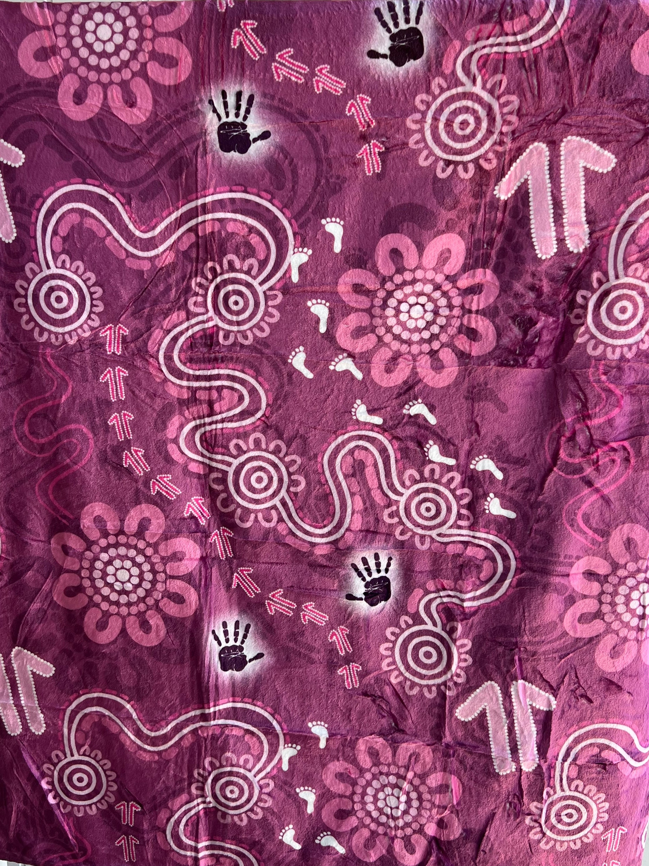 Cot blankets - Sacred Path pink