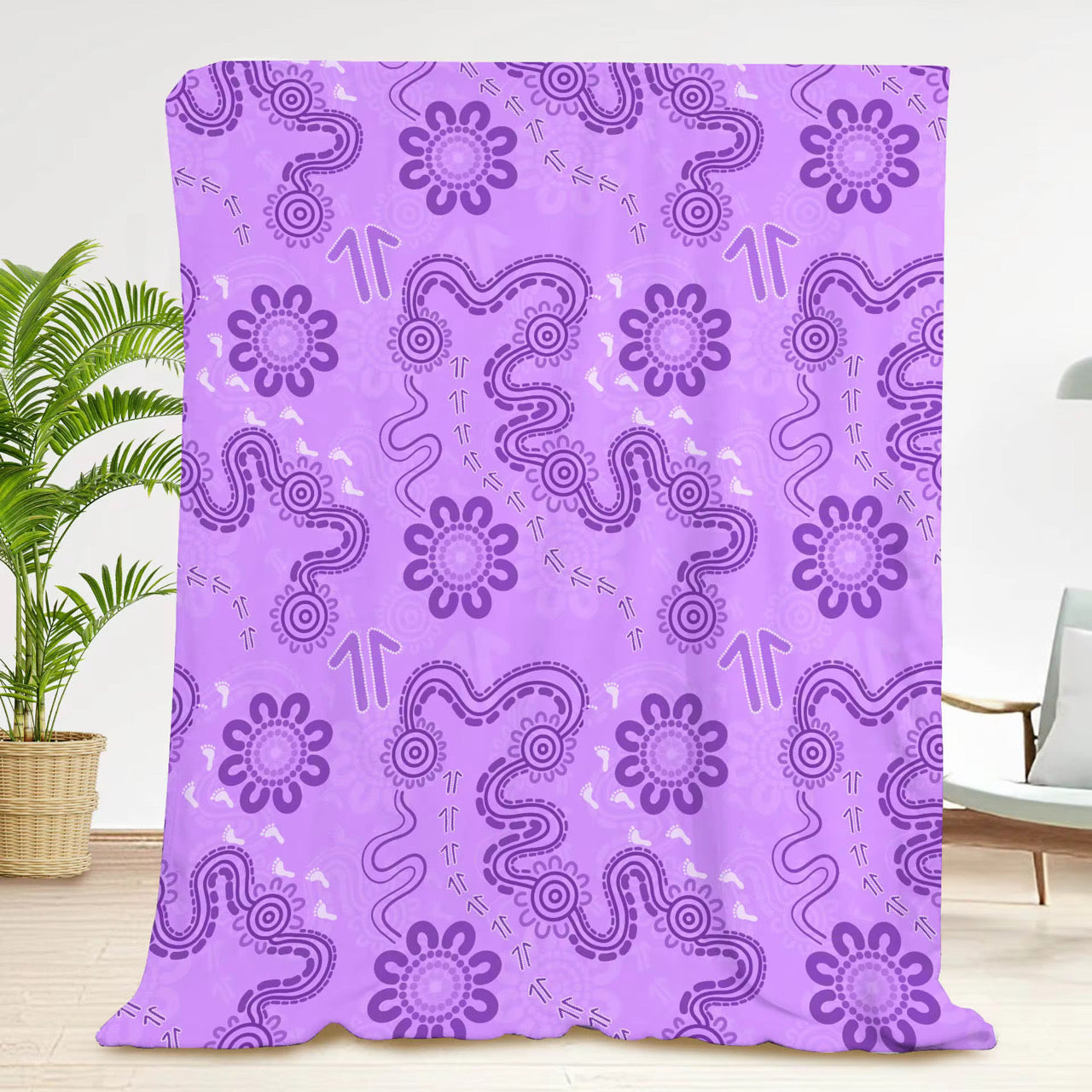 Minky Blanket - Sacred Paths Purple