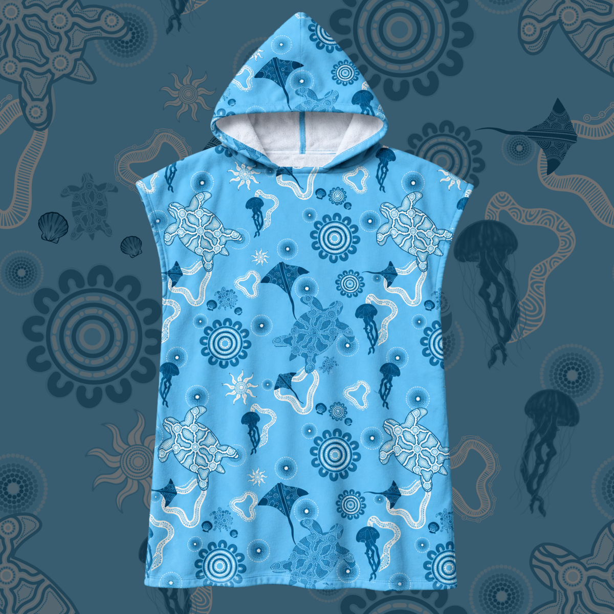 Ocean Blue - Hooded Towel
